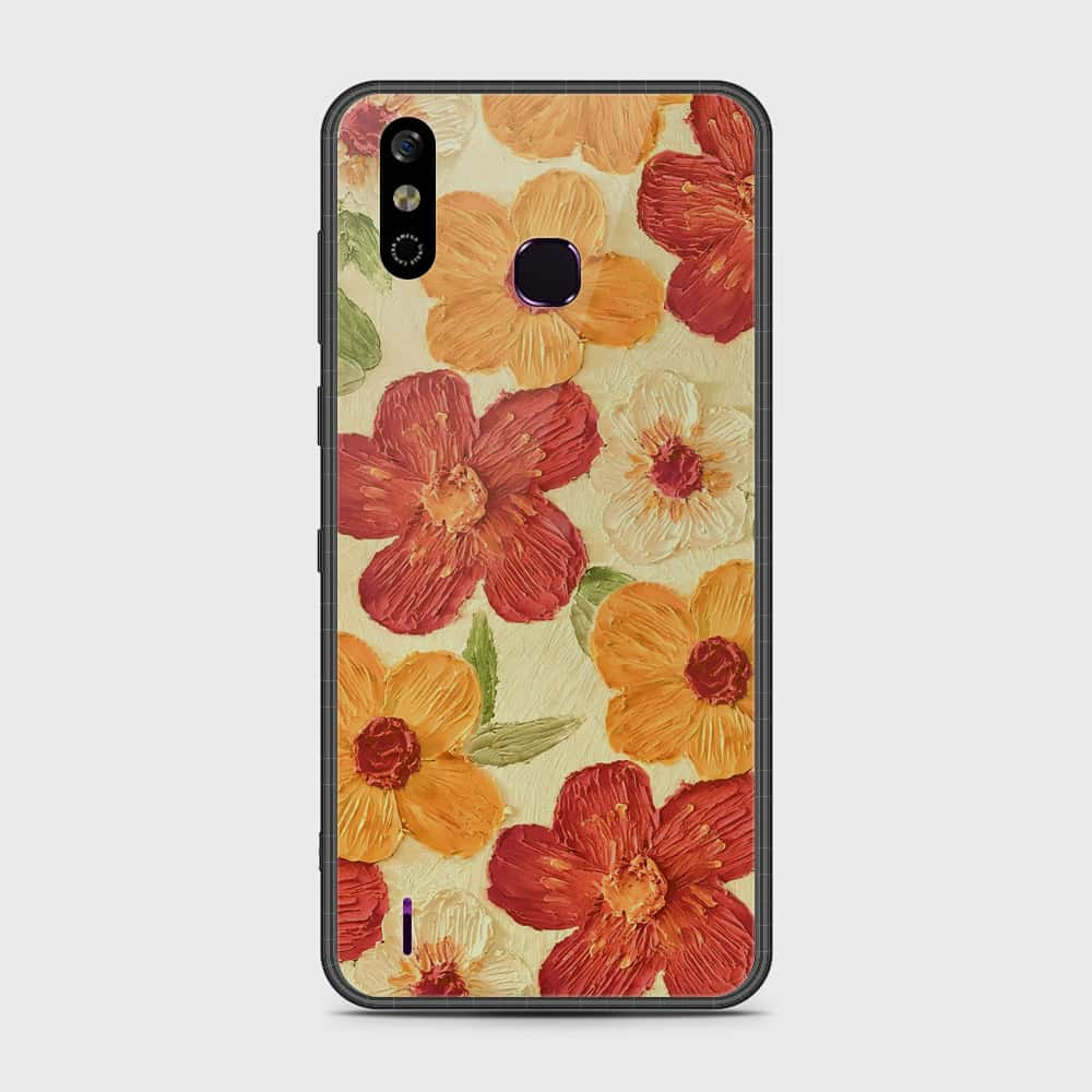 Infinix Smart 4 Cover - Floral Series - Design 6 - Red & Orange - HQ Premium Shine Durable Shatterproof Case