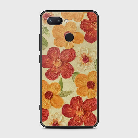 Xiaomi Mi 8 Lite Cover - Floral Series - Design 6 - Red & Orange - HQ Premium Shine Durable Shatterproof Case