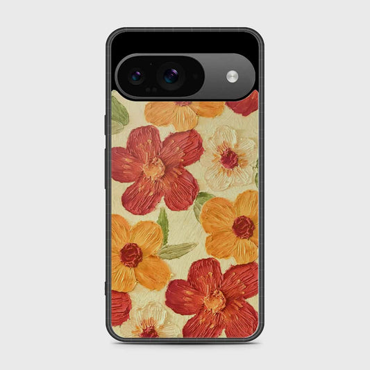 Google Pixel 9 Cover - Floral Series - Design 6 - Red & Orange - HQ Premium Shine Durable Shatterproof Case