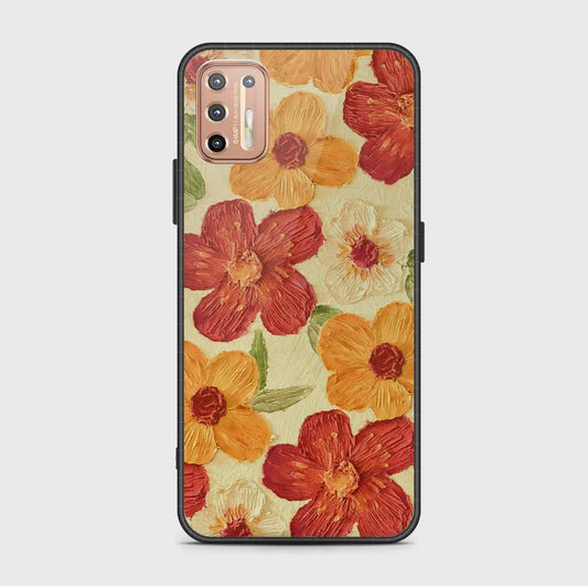 Motorola Moto G9 Plus Cover - Floral Series - Design 6 - Red & Orange - HQ Premium Shine Durable Shatterproof Case