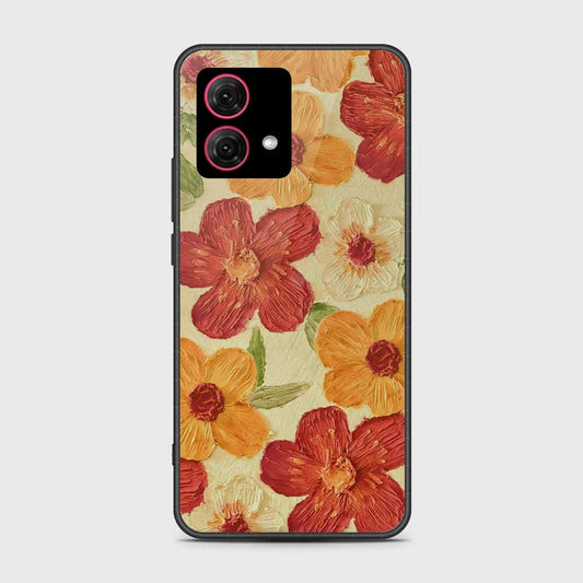 Motorola Moto G84 Cover - Floral Series - Design 6 - Red & Orange - HQ Premium Shine Durable Shatterproof Case