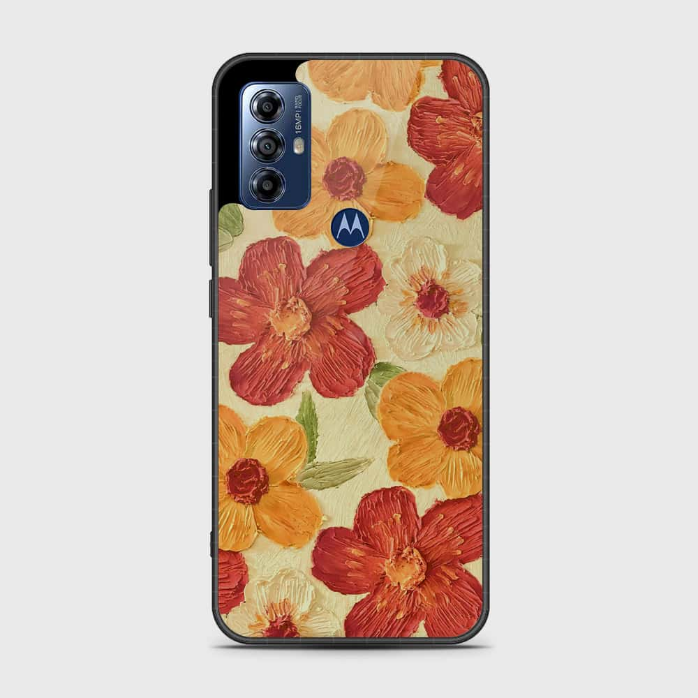 Motorola G Pure 2022 Cover - Floral Series - Design 6 - Red & Orange - HQ Premium Shine Durable Shatterproof Case