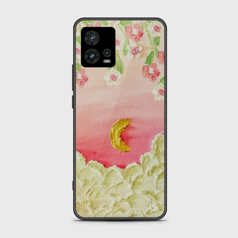 Motorola Moto G72 Cover - Floral Series - Design 7 - Pink & Yellow - HQ Premium Shine Durable Shatterproof Case