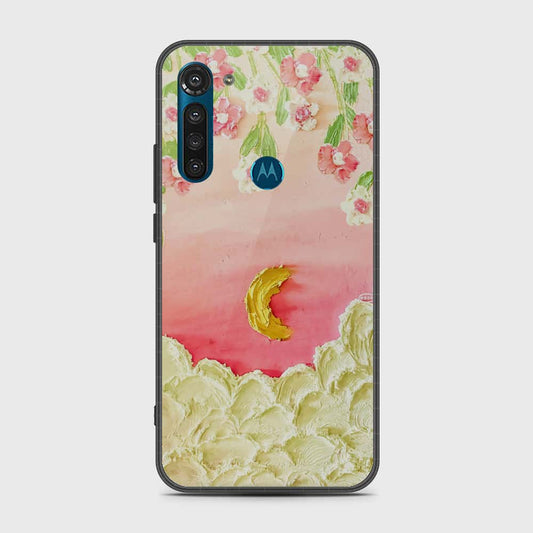 Motorola Moto G8 Power Cover - Floral Series - Design 7 - Pink & Yellow - HQ Premium Shine Durable Shatterproof Case