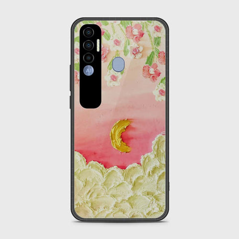 Tecno Spark 7 Pro Cover - Floral Series - Design 7 - Pink & Yellow - HQ Premium Shine Durable Shatterproof Case