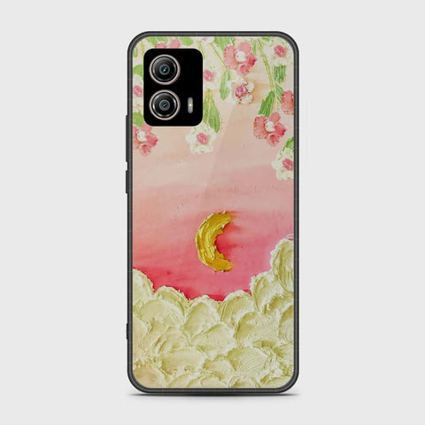 Motorola Moto G53 Cover - Floral Series - Design 7 - Pink & Yellow - HQ Premium Shine Durable Shatterproof Case