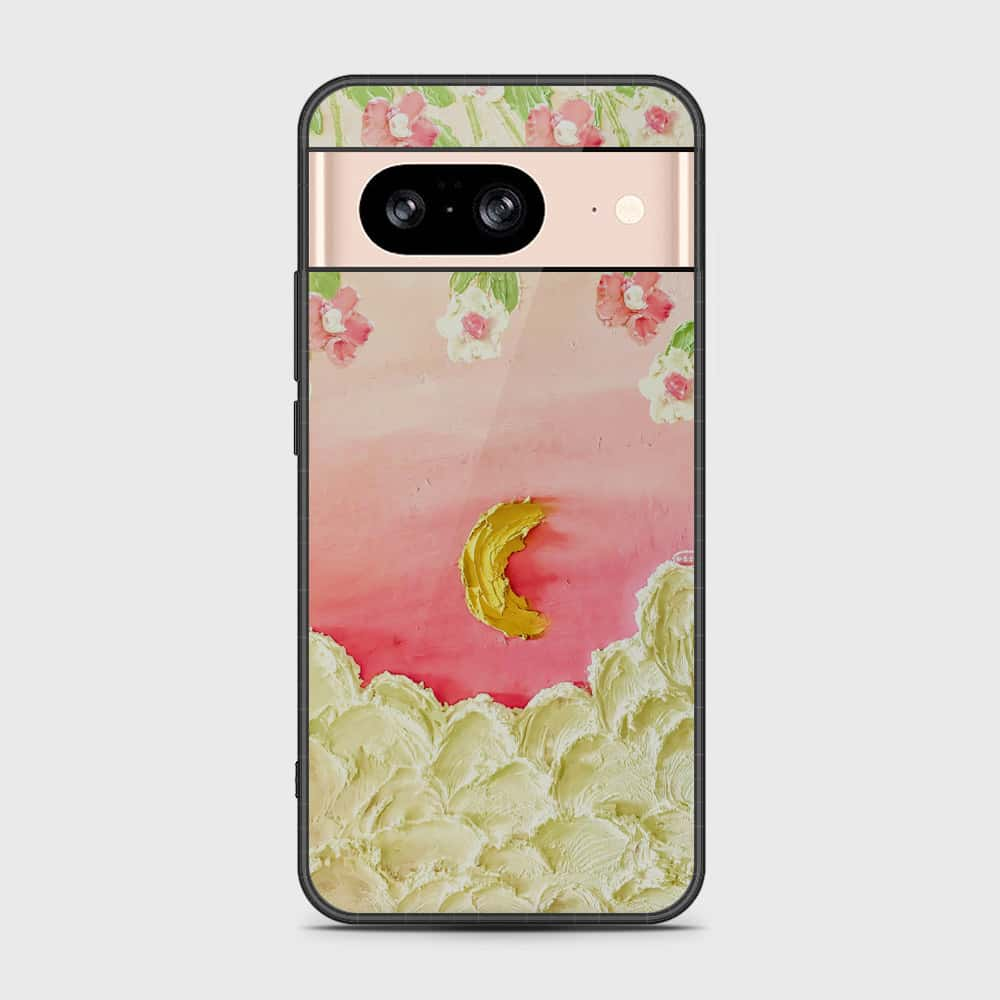 Google Pixel 8 Cover - Floral Series - Design 7 - Pink & Yellow - HQ Premium Shine Durable Shatterproof Case