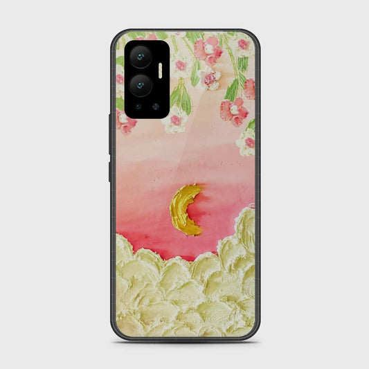 Infinix Hot 12 Cover - Floral Series - Design 7 - Pink & Yellow - HQ Premium Shine Durable Shatterproof Case