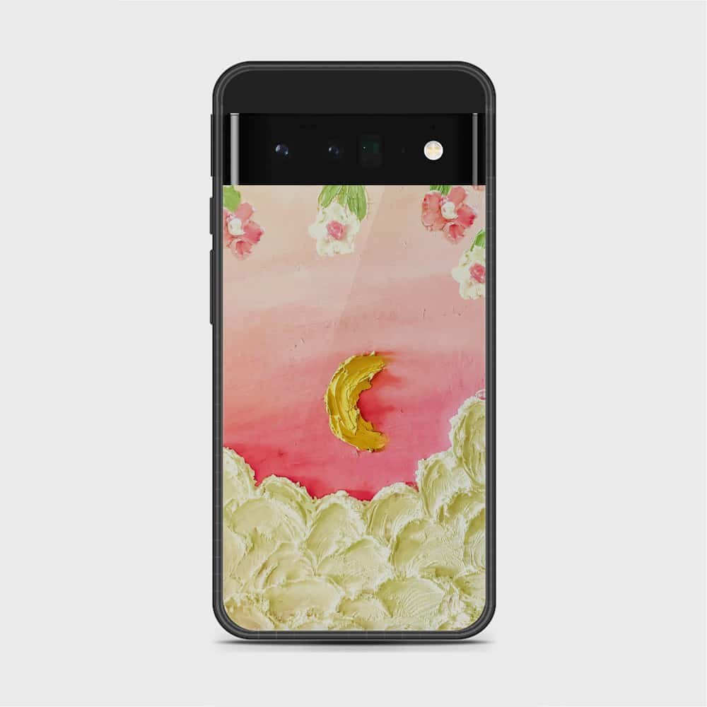 Google Pixel 6 Pro Cover - Floral Series - Design 7 - Pink & Yellow - HQ Premium Shine Durable Shatterproof Case