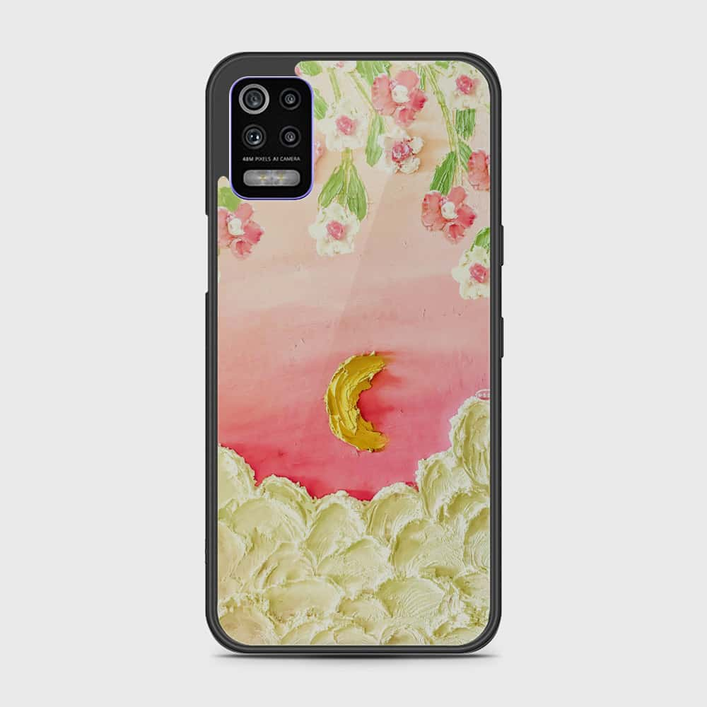 LG K52 Cover - Floral Series - Design 7 - Pink & Yellow - HQ Premium Shine Durable Shatterproof Case