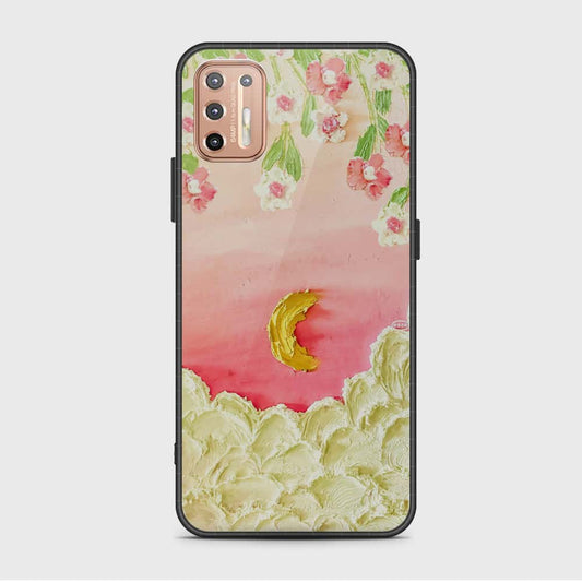 Motorola Moto G9 Plus Cover - Floral Series - Design 7 - Pink & Yellow - HQ Premium Shine Durable Shatterproof Case