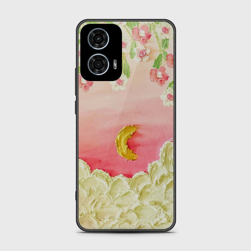 Motorola Moto G24 Power Cover - Floral Series - Design 7 - Pink & Yellow - HQ Premium Shine Durable Shatterproof Case