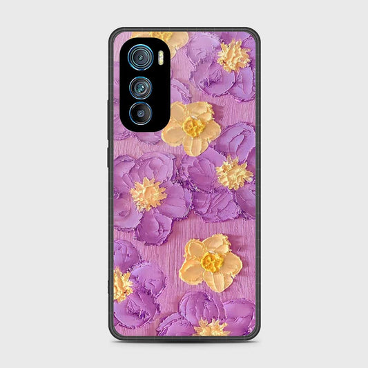 Motorola Edge 30 Cover - Floral Series - Design 8 - Purple & Yellow - HQ Premium Shine Durable Shatterproof Case