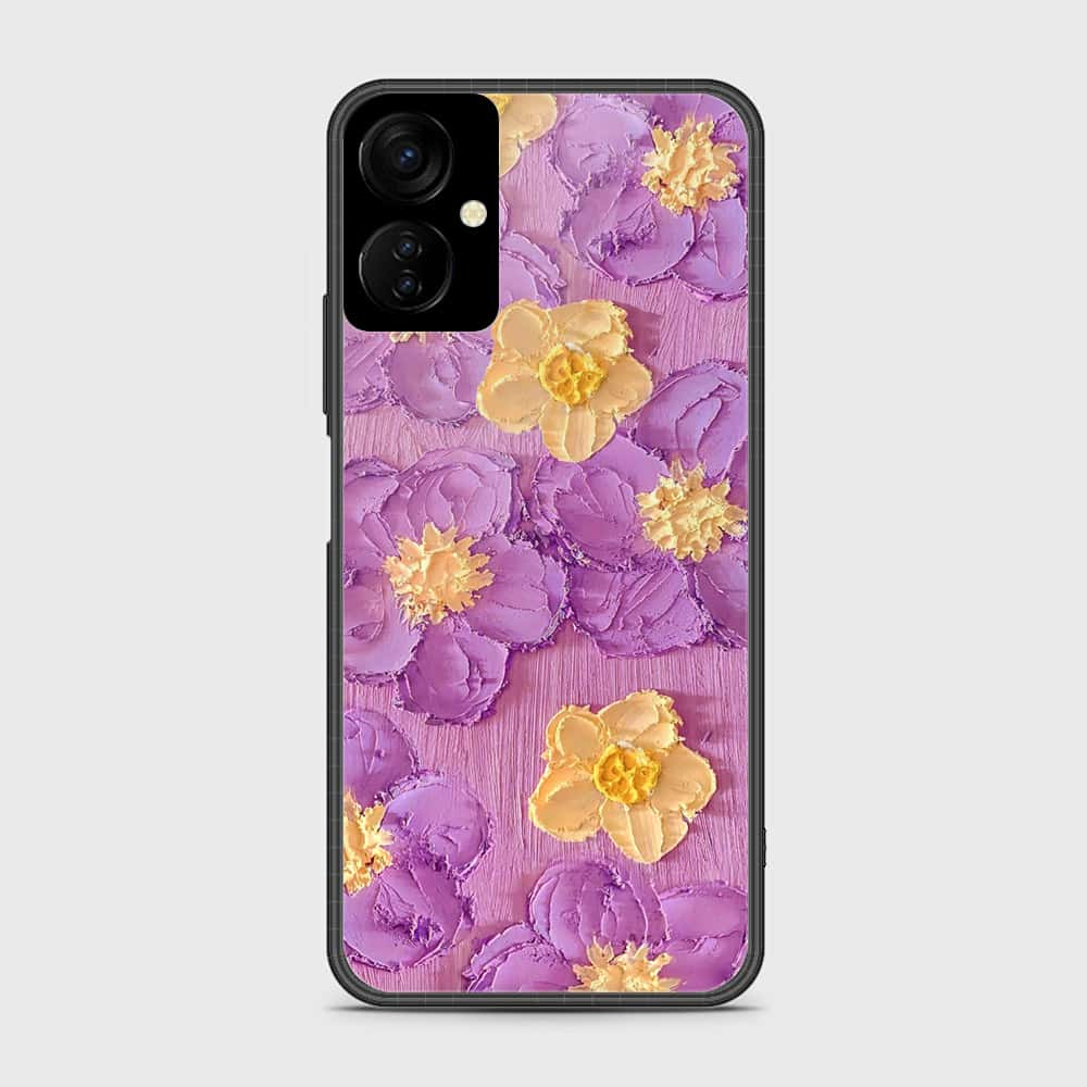 Tecno Camon 19 Neo Cover - Floral Series - Design 8 - Purple & Yellow - HQ Premium Shine Durable Shatterproof Case