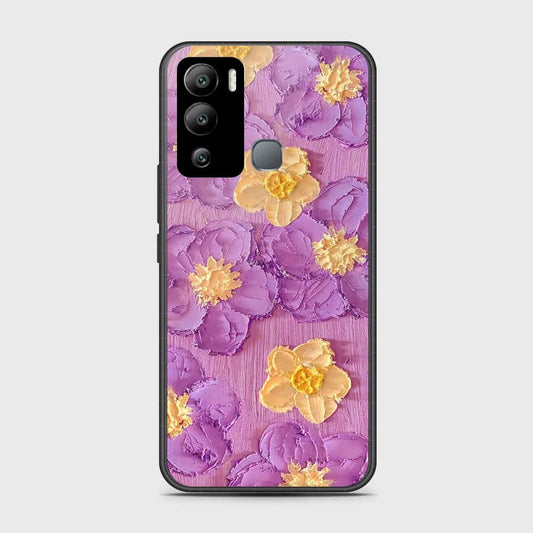 Infinix Hot 12i Cover - Floral Series - Design 8 - Purple & Yellow - HQ Premium Shine Durable Shatterproof Case