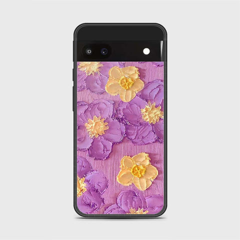 Google Pixel 6a Cover - Floral Series - Design 8 - Purple & Yellow - HQ Premium Shine Durable Shatterproof Case