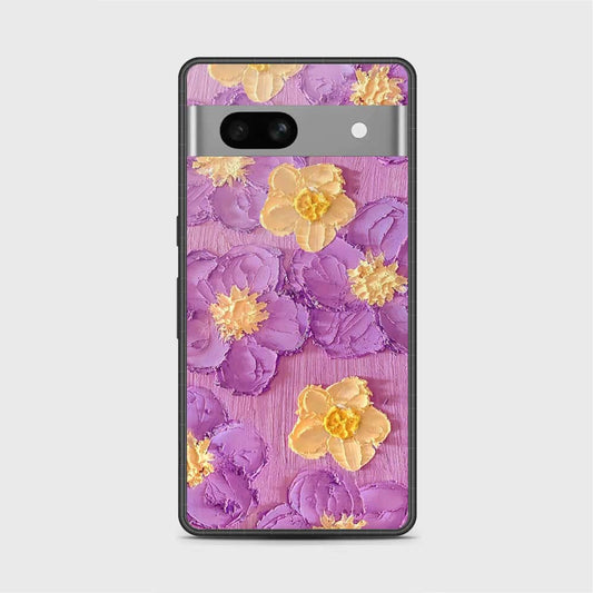 Google Pixel 7a Cover - Floral Series - Design 8 - Purple & Yellow - HQ Premium Shine Durable Shatterproof Case