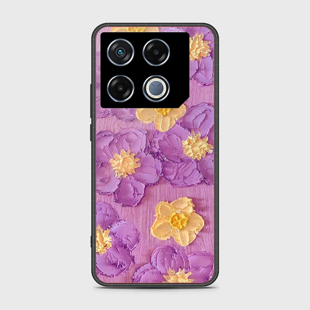 Infinix GT 20 Pro Cover - Floral Series - Design 8 - Purple & Yellow - HQ Premium Shine Durable Shatterproof Case