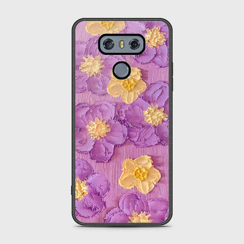 LG G6 Cover - Floral Series - Design 8 - Purple & Yellow - HQ Premium Shine Durable Shatterproof Case