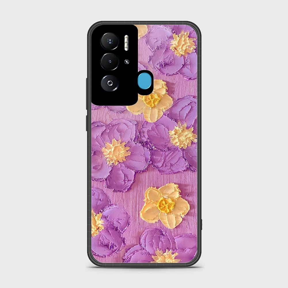 Tecno Pova Neo Cover - Floral Series - Design 8 - Purple & Yellow - HQ Premium Shine Durable Shatterproof Case