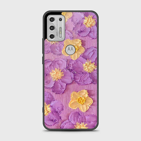 Motorola Moto G Stylus 2021 Cover - Floral Series - Design 8 - Purple & Yellow - HQ Premium Shine Durable Shatterproof Case