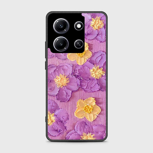 Infinix Note 30i Cover - Floral Series - Design 8 - Purple & Yellow - HQ Premium Shine Durable Shatterproof Case