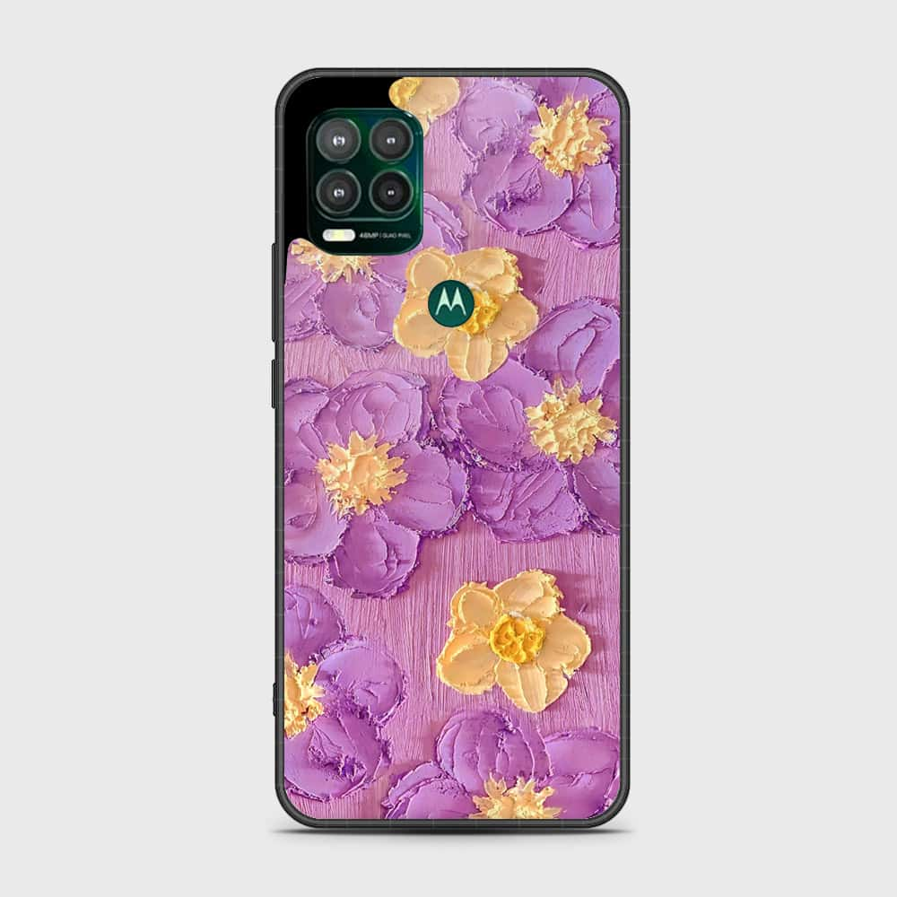 Motorola Moto G Stylus 5G Cover - Floral Series - Design 8 - Purple & Yellow - HQ Premium Shine Durable Shatterproof Case