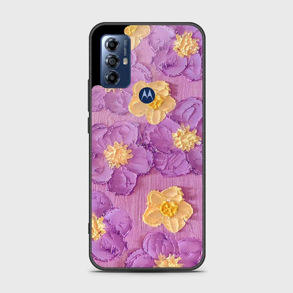 Motorola G Pure 2022 Cover - Floral Series - Design 8 - Purple & Yellow - HQ Premium Shine Durable Shatterproof Case