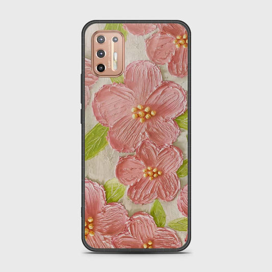 Motorola Moto E13 Cover - Floral Series - Design 9 - Pink & Green - HQ Premium Shine Durable Shatterproof Case