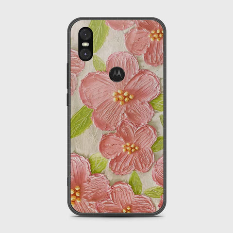 Motorola P30 Play Cover - Floral Series - Design 9 - Pink & Green - HQ Premium Shine Durable Shatterproof Case