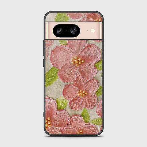 Google Pixel 8 Cover - Floral Series - Design 9 - Pink & Green - HQ Premium Shine Durable Shatterproof Case