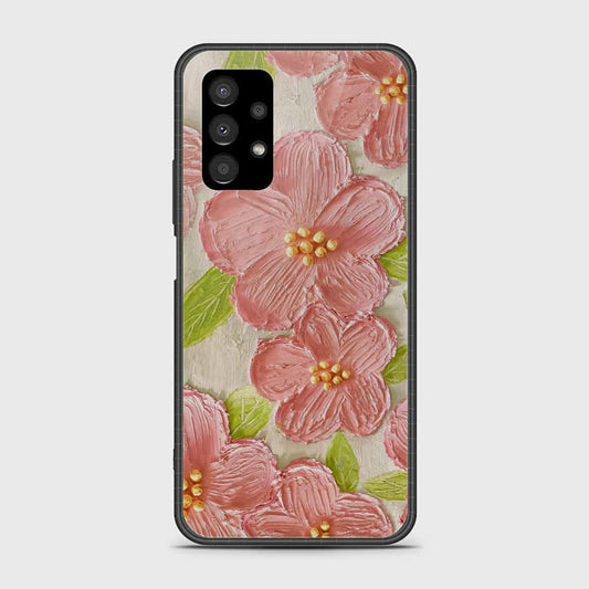 Samsung Galaxy A13 Cover - Floral Series - Design 9 - Pink & Green - HQ Premium Shine Durable Shatterproof Case