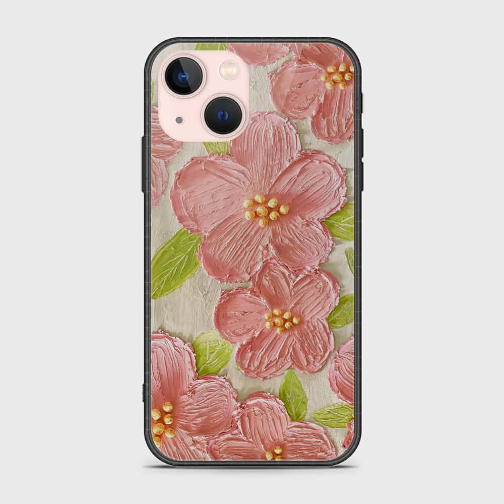 iPhone 14 Plus Cover - Floral Series - Design 9 - Pink & Green - HQ Premium Shine Durable Shatterproof Case