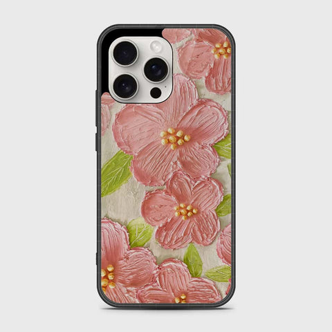 iPhone 16 Pro Cover - Floral Series - Design 9 - Pink & Green - HQ Premium Shine Durable Shatterproof Case