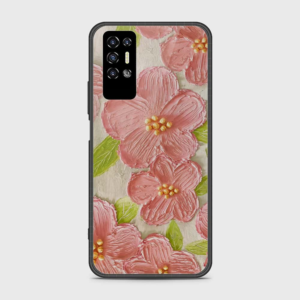 Tecno Pova 2 Cover - Floral Series - Design 9 - Pink & Green - HQ Premium Shine Durable Shatterproof Case