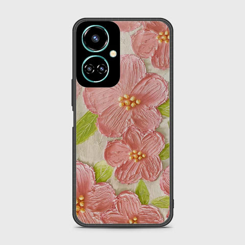 Tecno Camon 19 Cover - Floral Series - Design 9 - Pink & Green - HQ Premium Shine Durable Shatterproof Case