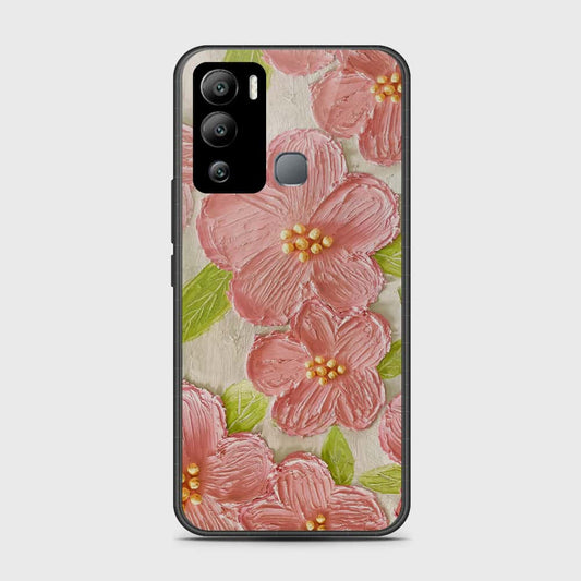 Infinix Hot 12i Cover - Floral Series - Design 9 - Pink & Green - HQ Premium Shine Durable Shatterproof Case