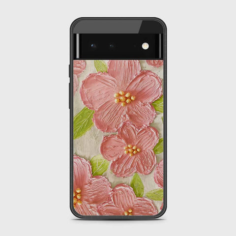 Google Pixel 6 Cover - Floral Series - Design 9 - Pink & Green - HQ Premium Shine Durable Shatterproof Case