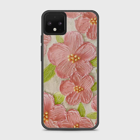 Google Pixel 4 Cover - Floral Series - Design 9 - Pink & Green - HQ Premium Shine Durable Shatterproof Case