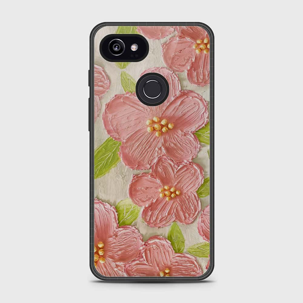 Google Pixel 3 XL Cover - Floral Series - Design 9 - Pink & Green - HQ Premium Shine Durable Shatterproof Case