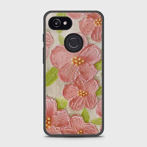 Google Pixel 3 Cover - Floral Series - Design 9 - Pink & Green - HQ Premium Shine Durable Shatterproof Case