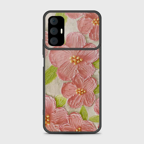 Tecno Spark 8 Pro Cover - Floral Series - Design 9 - Pink & Green - HQ Premium Shine Durable Shatterproof Case