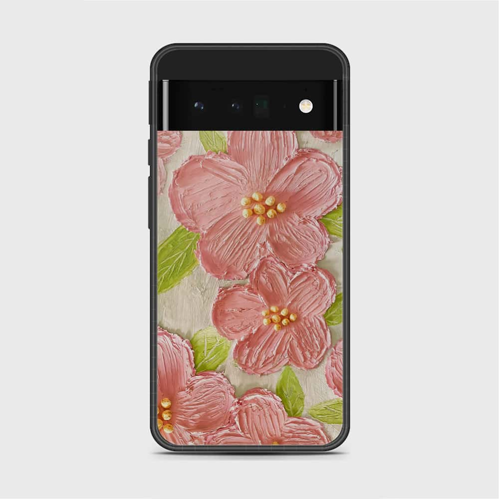 Google Pixel 6 Pro Cover - Floral Series - Design 9 - Pink & Green - HQ Premium Shine Durable Shatterproof Case