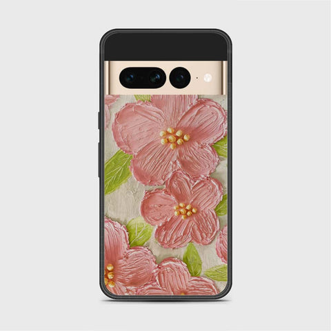 Google Pixel 7 Pro Cover - Floral Series - Design 9 - Pink & Green - HQ Premium Shine Durable Shatterproof Case