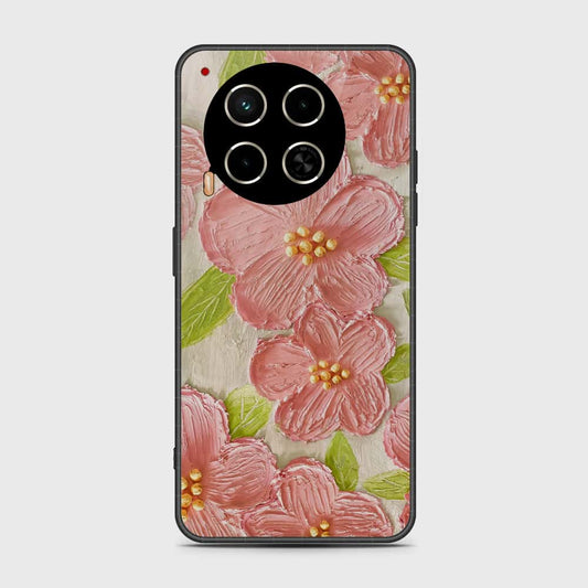 Tecno Camon 30 Cover - Floral Series - Design 9 - Pink & Green - HQ Premium Shine Durable Shatterproof Case