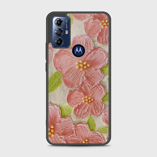 Motorola Moto G Play 2023 Cover - Floral Series - Design 9 - Pink & Green - HQ Premium Shine Durable Shatterproof Case