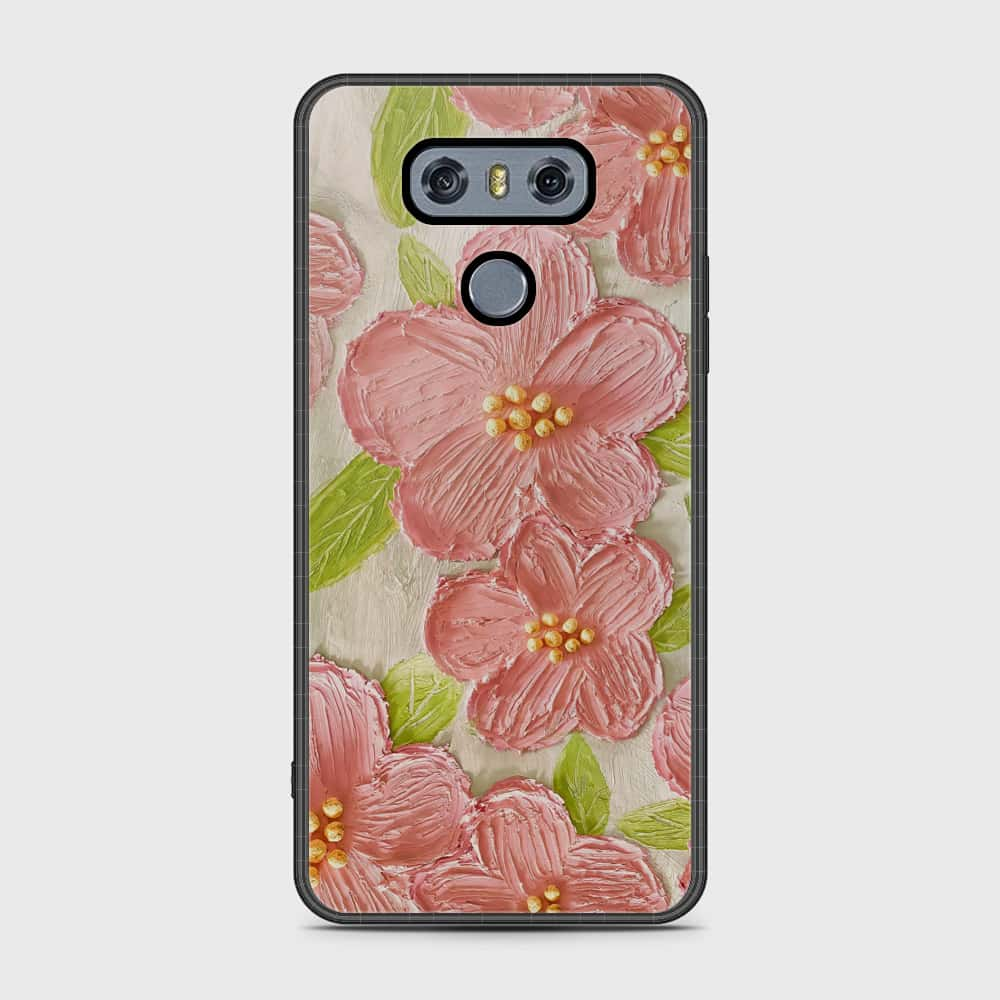 LG G6 Cover - Floral Series - Design 9 - Pink & Green - HQ Premium Shine Durable Shatterproof Case