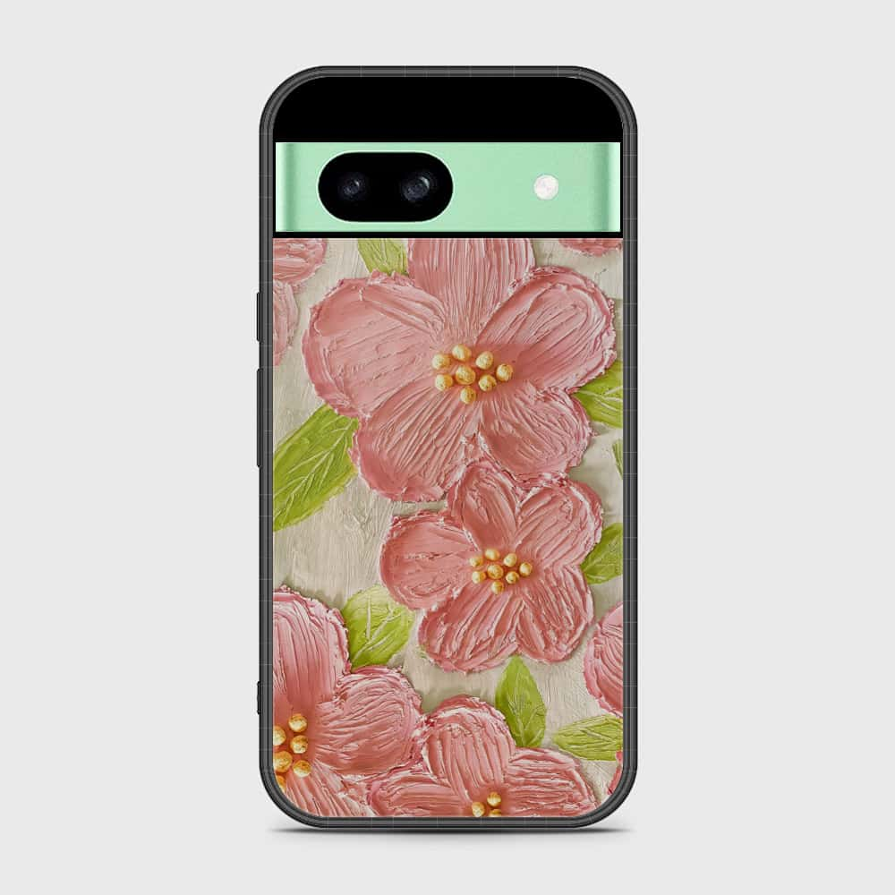 Google Pixel 8a Cover - Floral Series - Design 9 - Pink & Green - HQ Premium Shine Durable Shatterproof Case