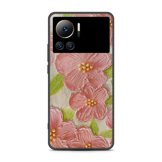 Infinix Note 12 VIP Cover - Floral Series - Design 9 - Pink & Green - HQ Premium Shine Durable Shatterproof Case