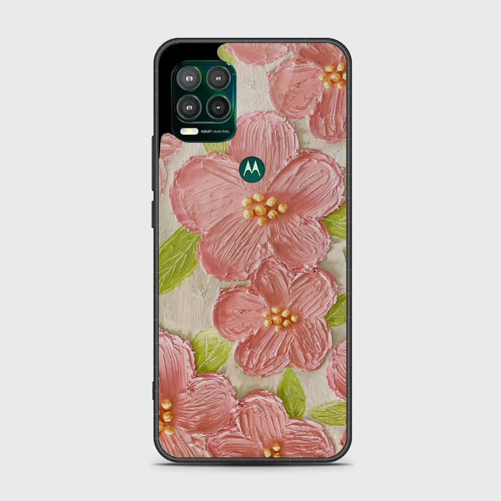 Motorola Moto G Stylus 5G Cover - Floral Series - Design 9 - Pink & Green - HQ Premium Shine Durable Shatterproof Case